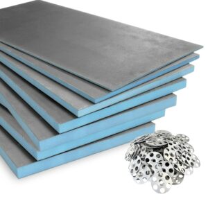 Tile Backer Board Insulation XPS Foam 50pcs +Washers Waterproof 1200x600 Wetroom