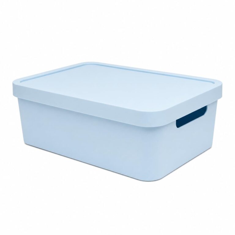Storage Box with Lid 19L Light Blue
