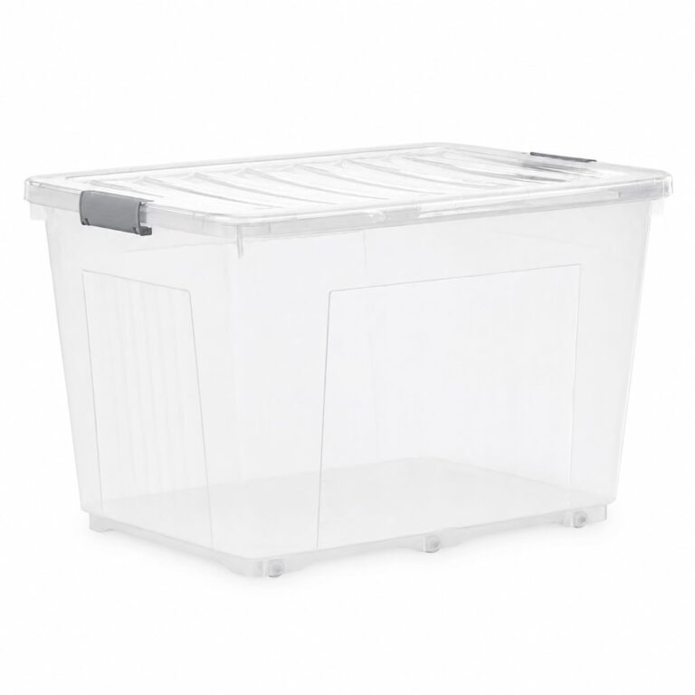 Clear Storage Box 72L with Clip-Lock Lid