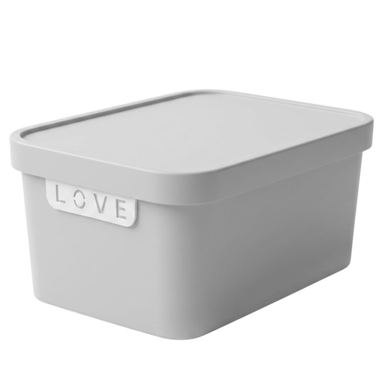 Storage Box with Lid 7.5L Grey