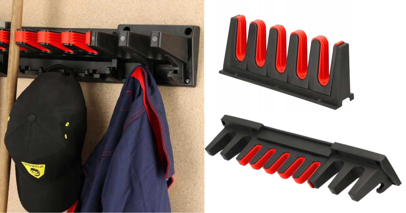 Wall Mounted Tool Holder Rack with Hooks