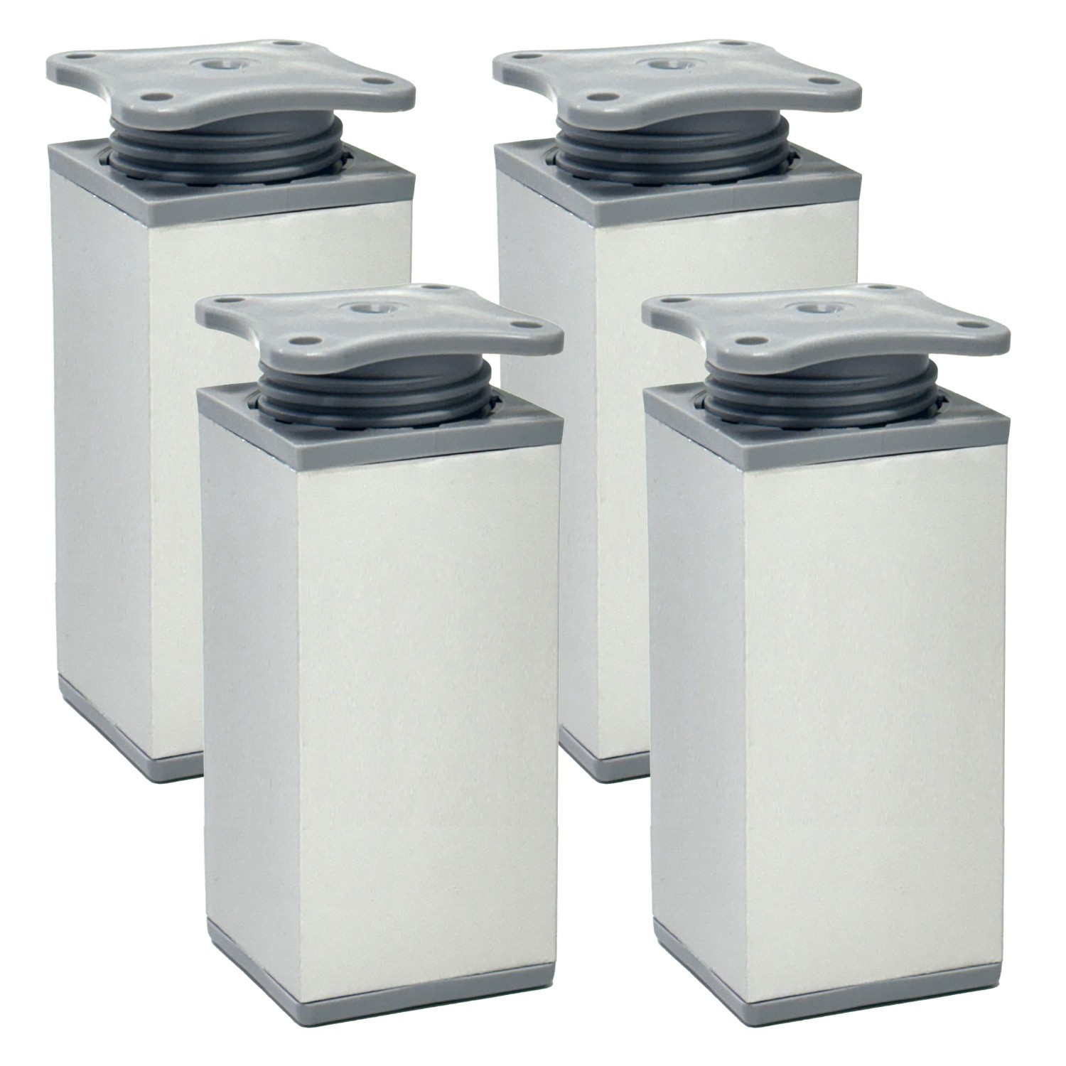 Square Aluminium Adjustable Furniture Legs Pack of 4