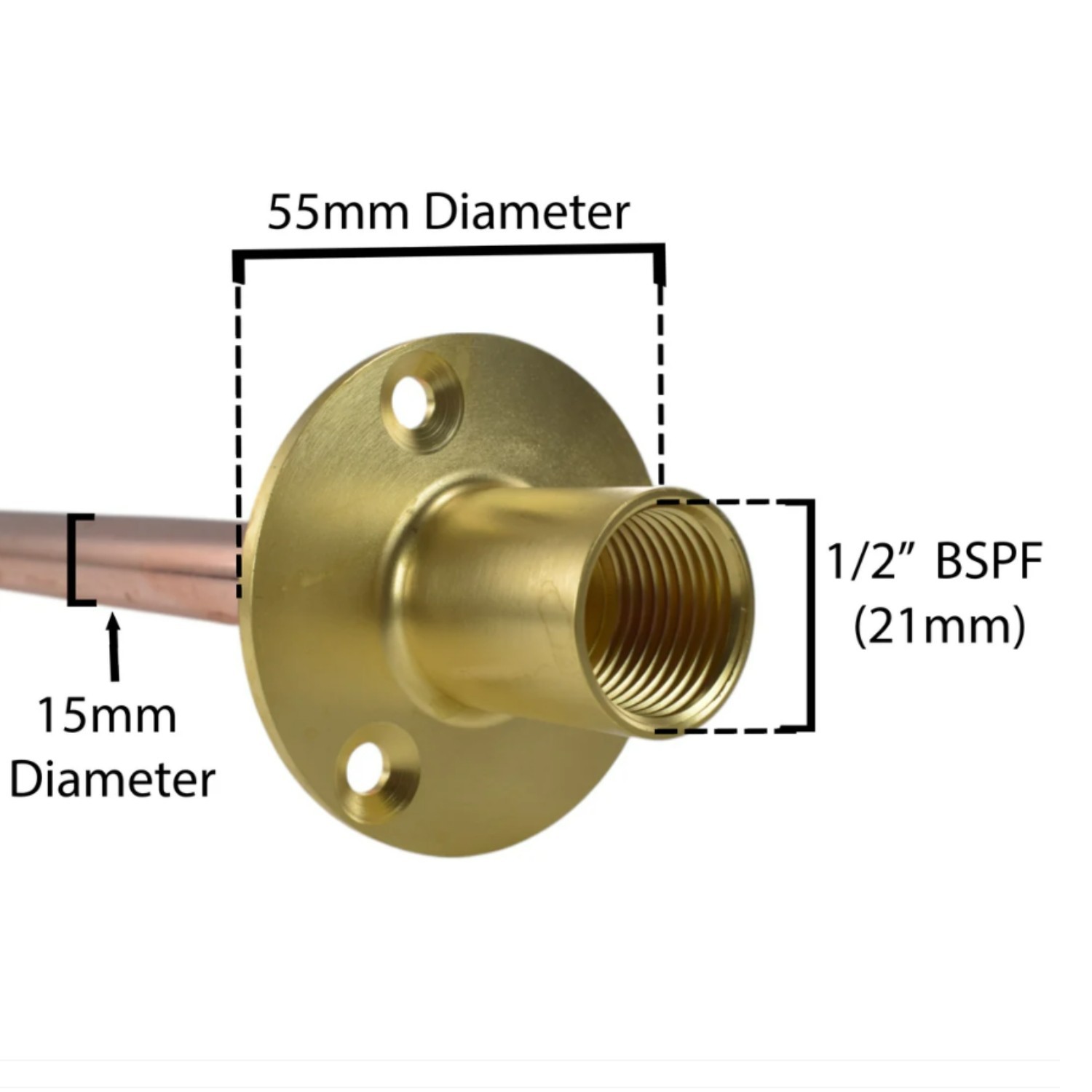 Brass Through Wall Garden Tap Kit with Tee Valve - Image 9
