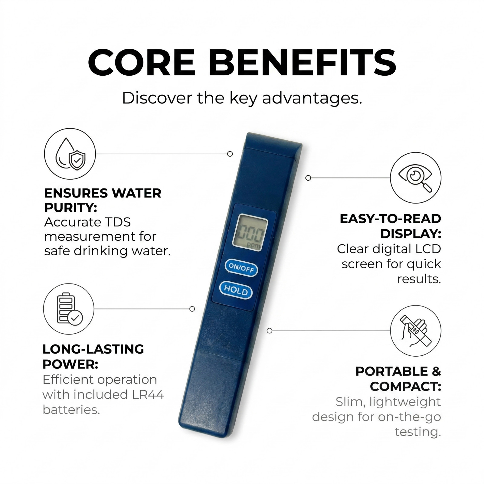 Digital TDS Water Tester Pen with LCD Display - Image 6