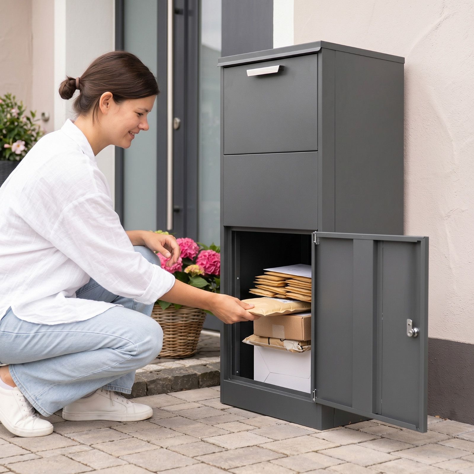 Extra Large Parcel Drop Box Freestanding Lockable 115cm - Image 4