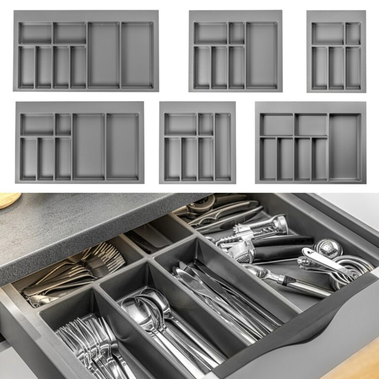 Cutlery Tray Drawer Insert Organiser 900mm Anthracite