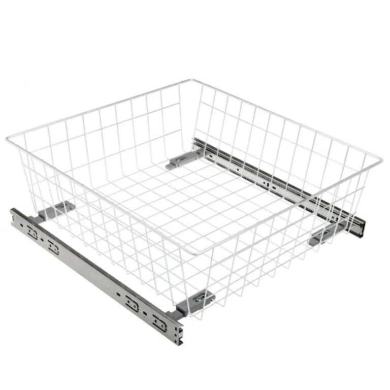 Pull-Out Wardrobe Wire Basket with Soft-Close Runners