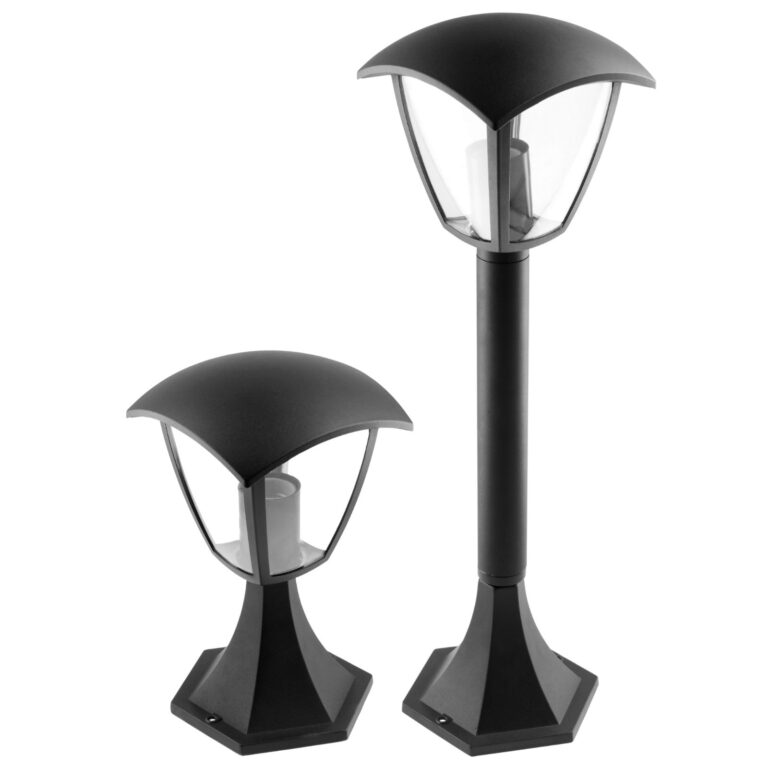 Outdoor Garden Lamp Retro Tavern Style Black E27
