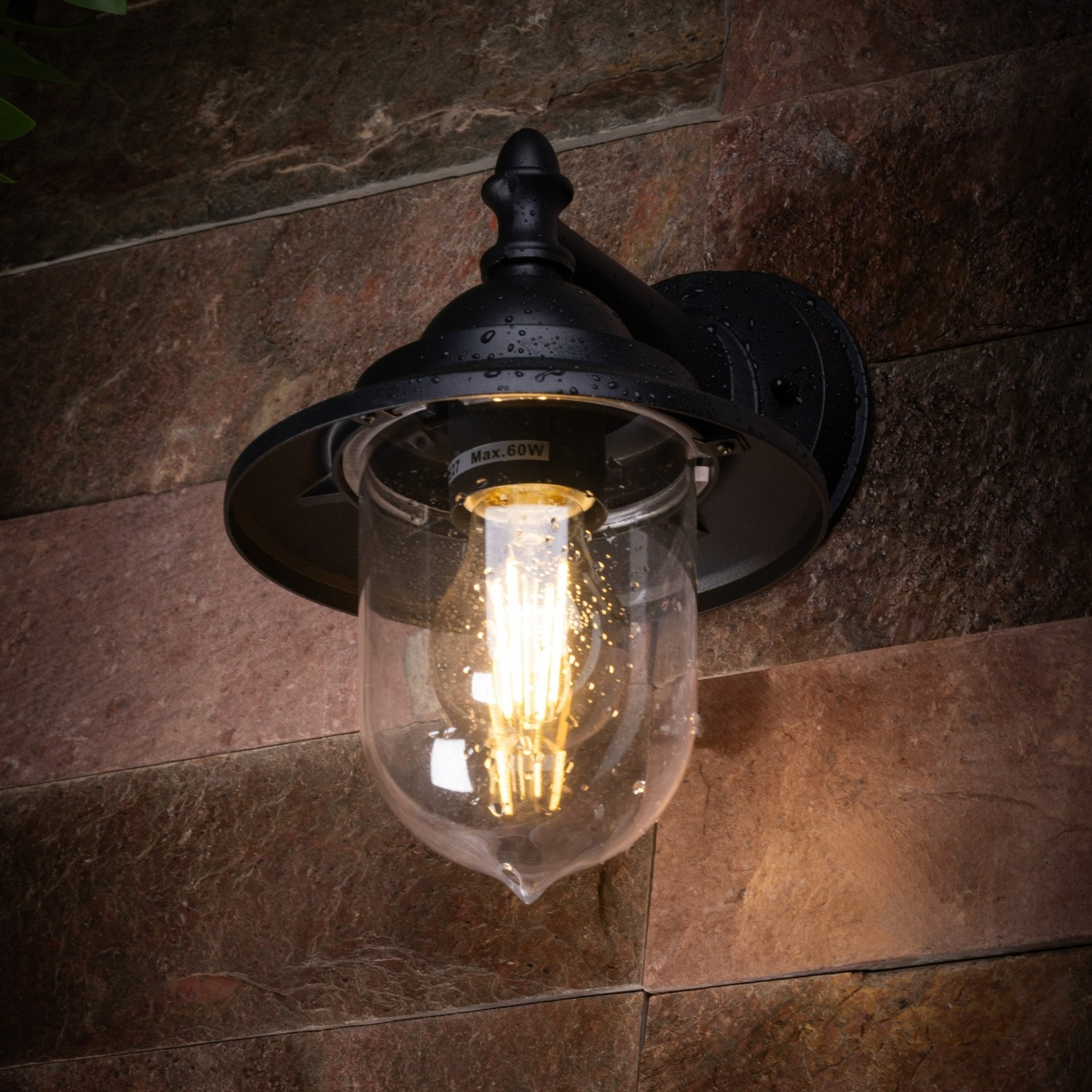 Outdoor Wall Lantern Metal E27 60W IP54 - Image 3