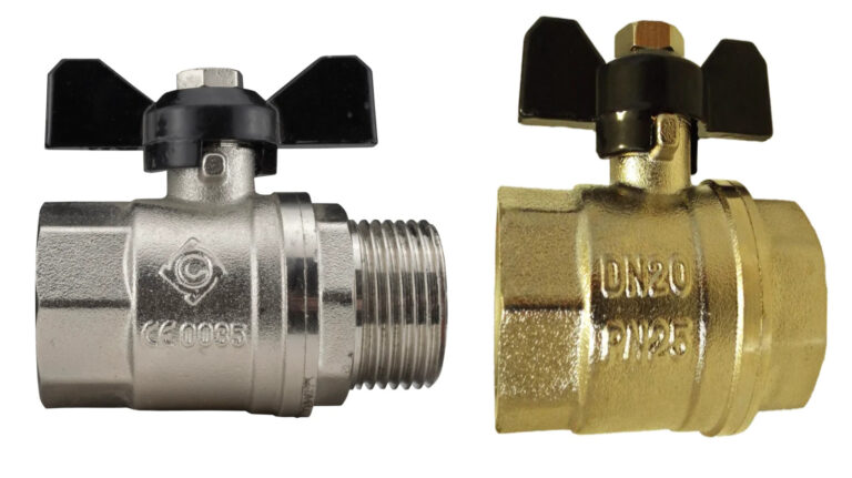 Brass BSP Ball Valve with Butterfly Lever Handle