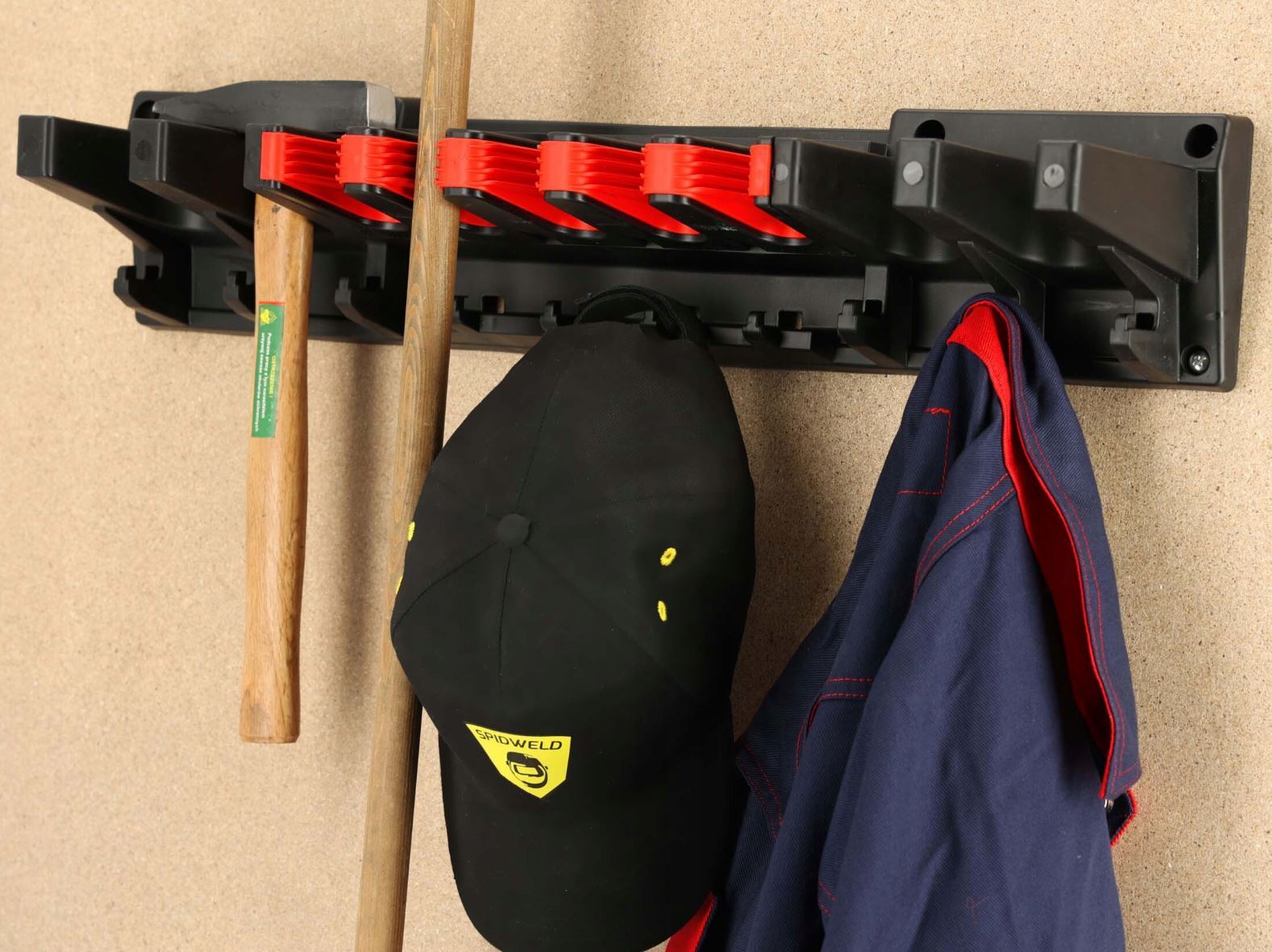 Wall Mounted Tool Holder Rack with Hooks - Image 3