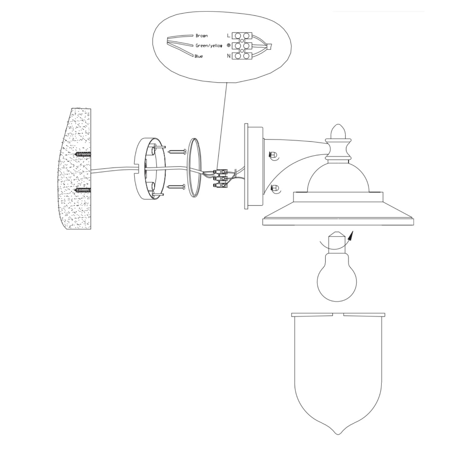 Outdoor Wall Lantern Metal E27 60W IP54 - Image 9