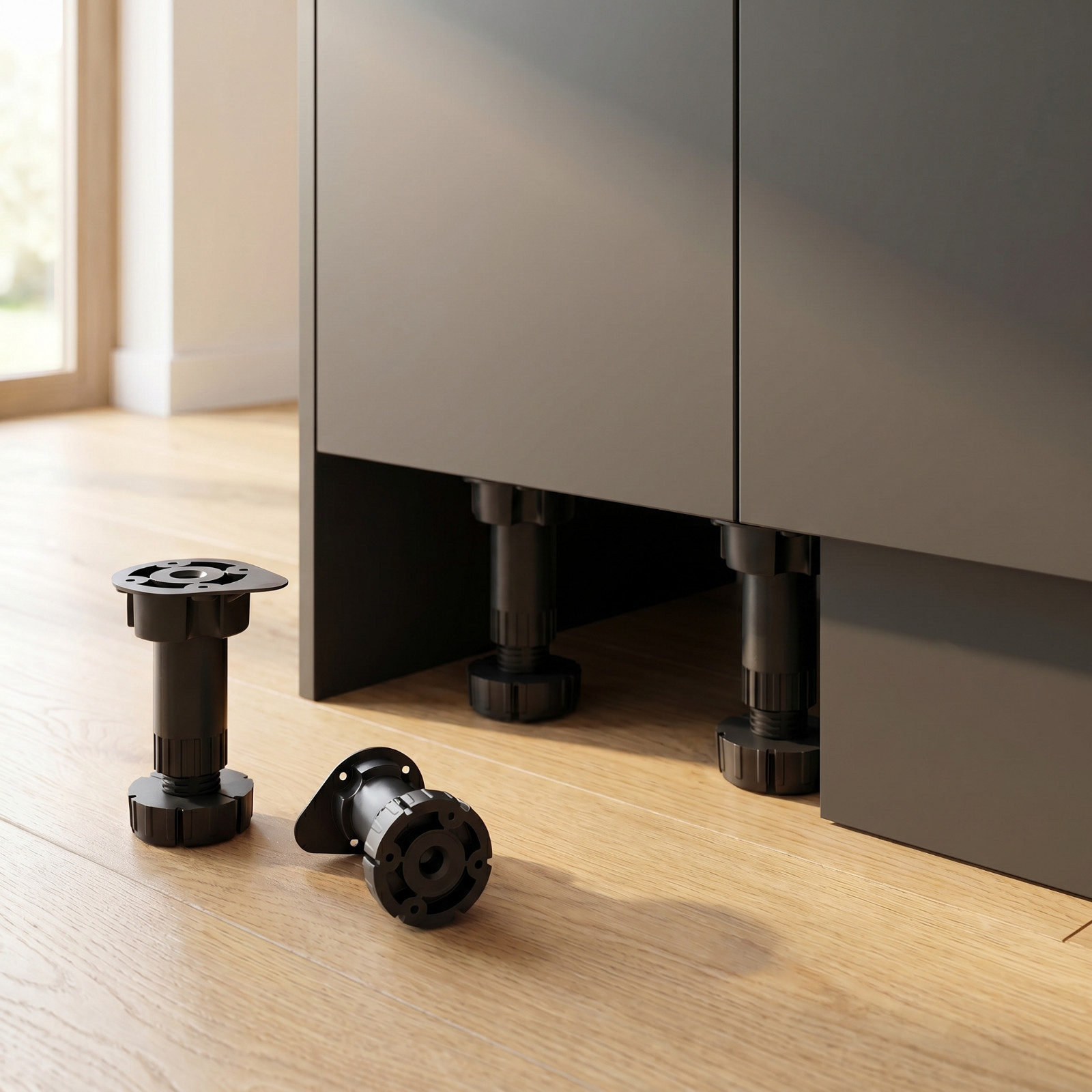 Adjustable Kitchen Plinth Legs 60kg + 2 Clips Pack of 4 - Image 4