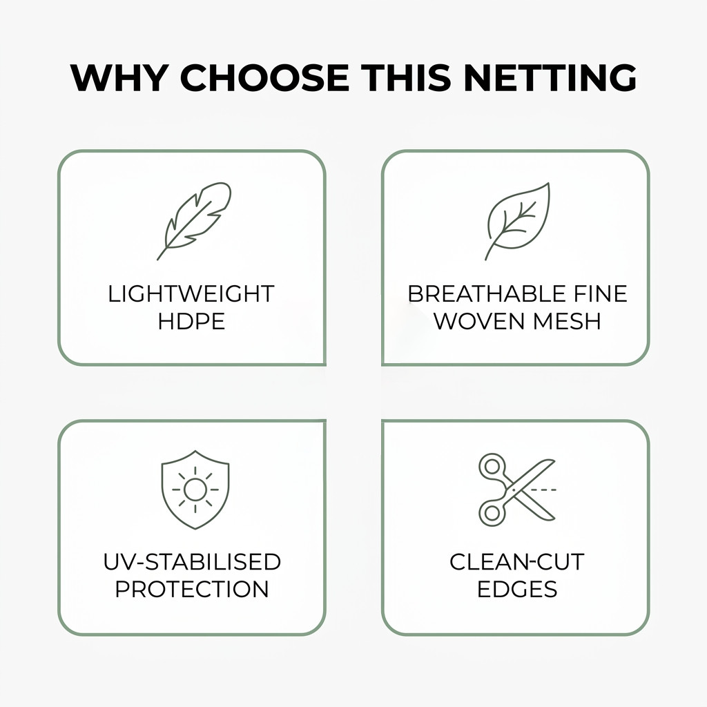 Fine Mesh Anti-Insect Netting 1.2m x 25m White - Image 11