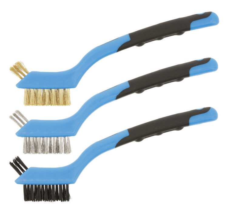 Wire Brush Set Nylon Brass Steel 3pc