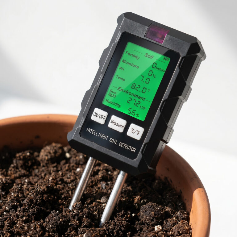 Digital Soil Tester 6-in-1 pH Moisture Light Meter