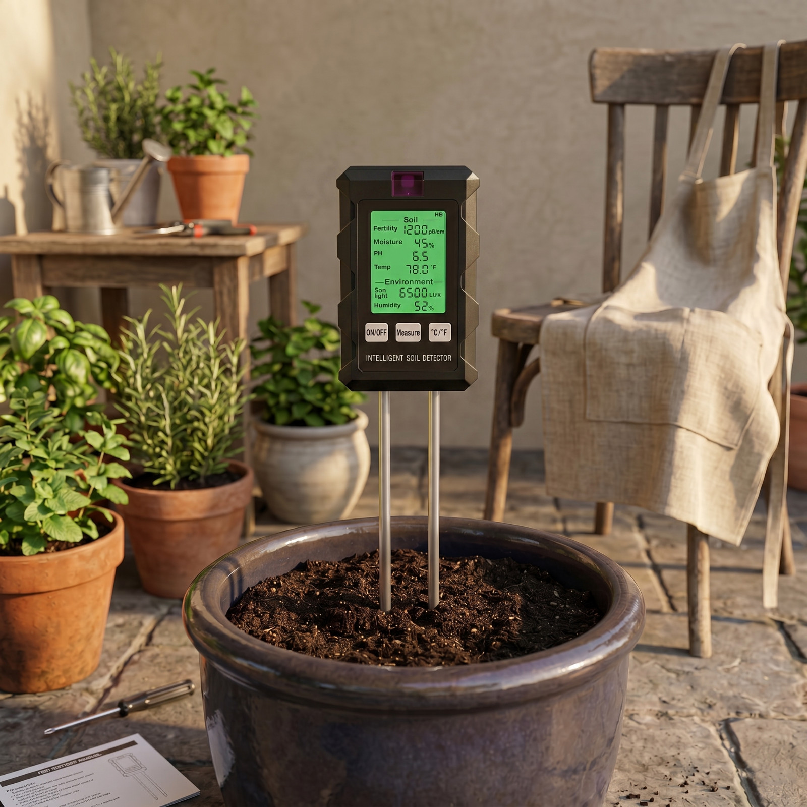Digital Soil Tester 6-in-1 pH Moisture Light Meter - Image 5