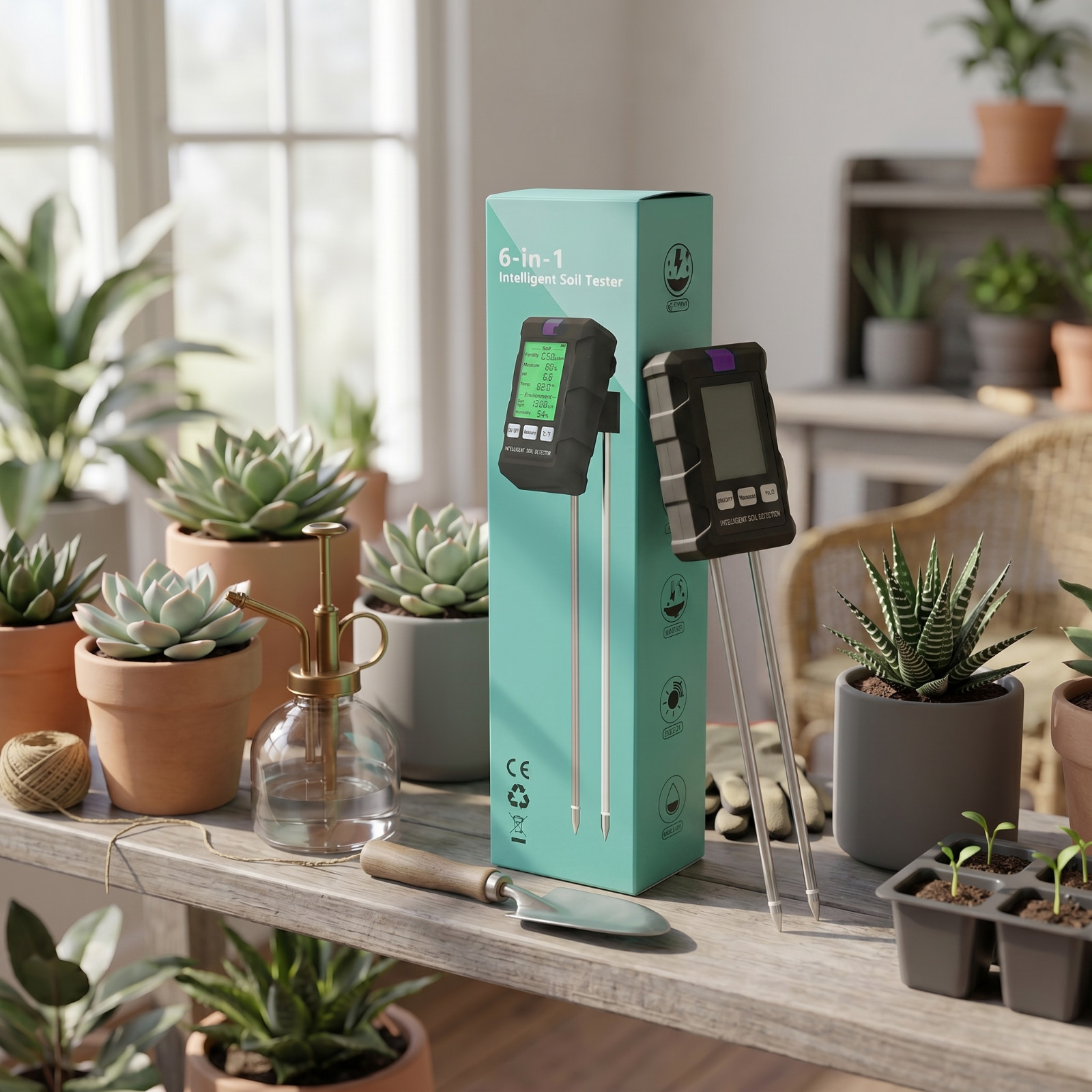Digital Soil Tester 6-in-1 pH Moisture Light Meter - Image 6