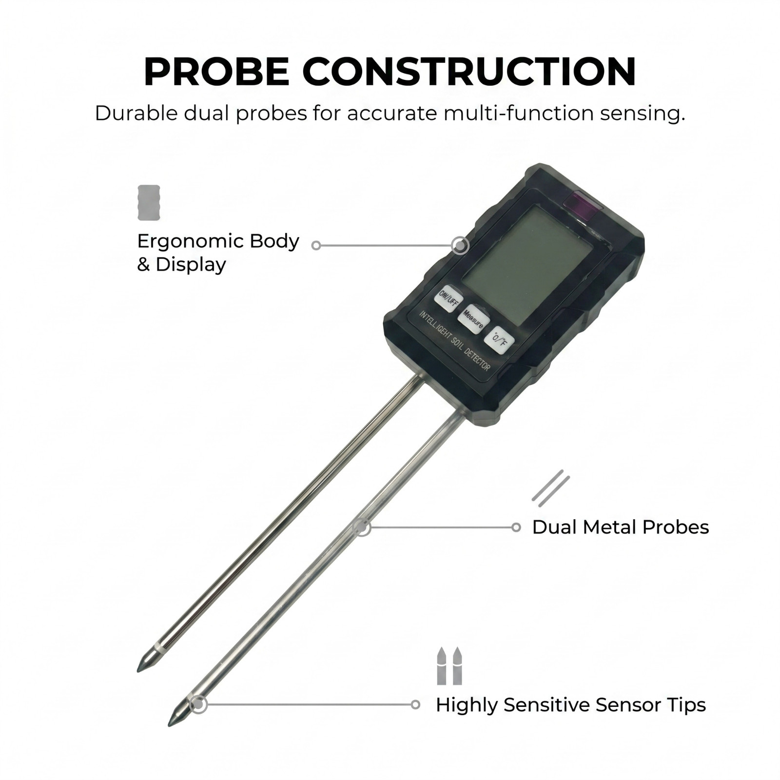 Digital Soil Tester 6-in-1 pH Moisture Light Meter - Image 9