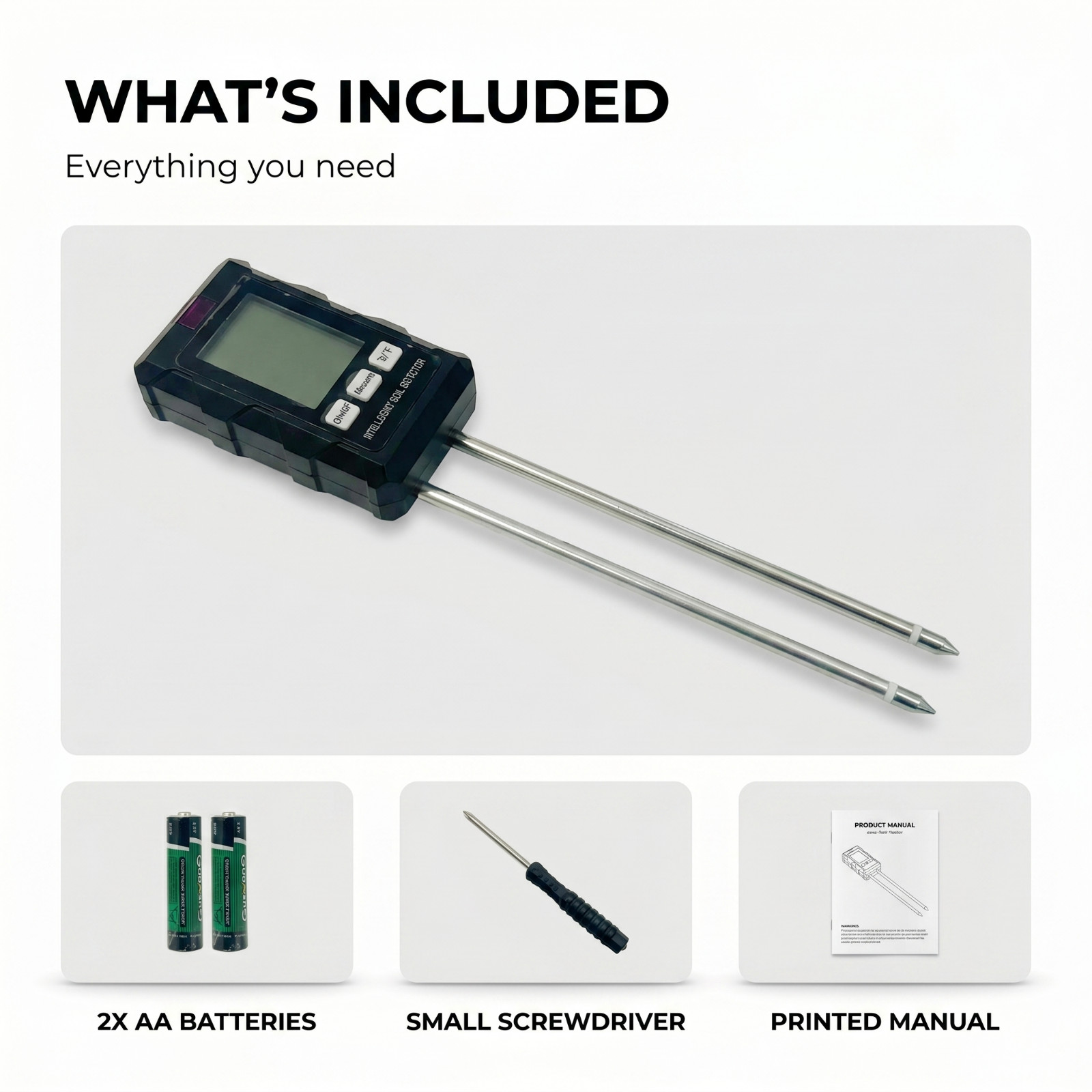 Digital Soil Tester 6-in-1 pH Moisture Light Meter - Image 10