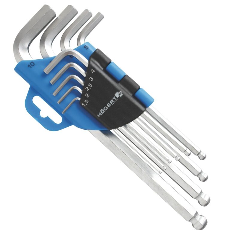 Ball End Hex Key Set 9pc Metric 1.5-10mm CrV