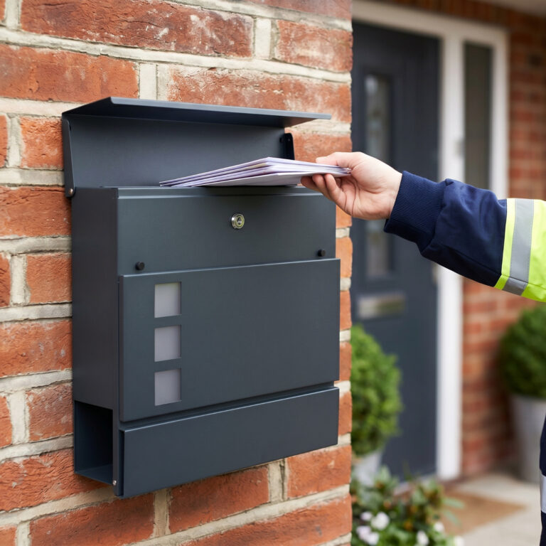 Post Box Wall Mounted Anthracite with Rain Cover