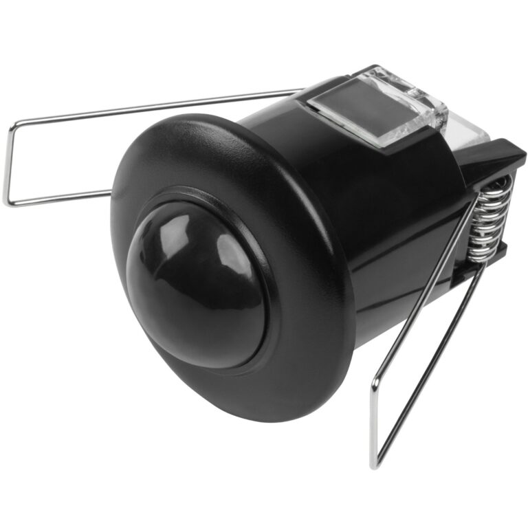 Mini PIR Motion Sensor 360° Recessed Ceiling Black 6m 800W
