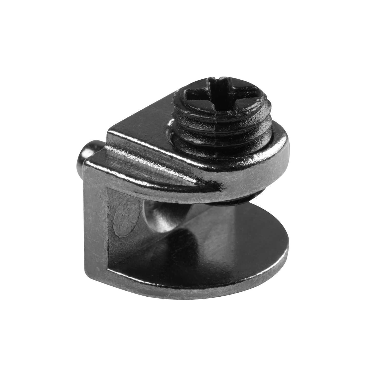 Push-On Glass Shelf Support Brackets 4-8mm Black Pack of 4 - Image 3