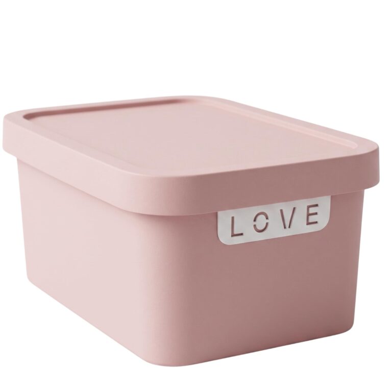 Storage Box with Lid 7.5L Pink