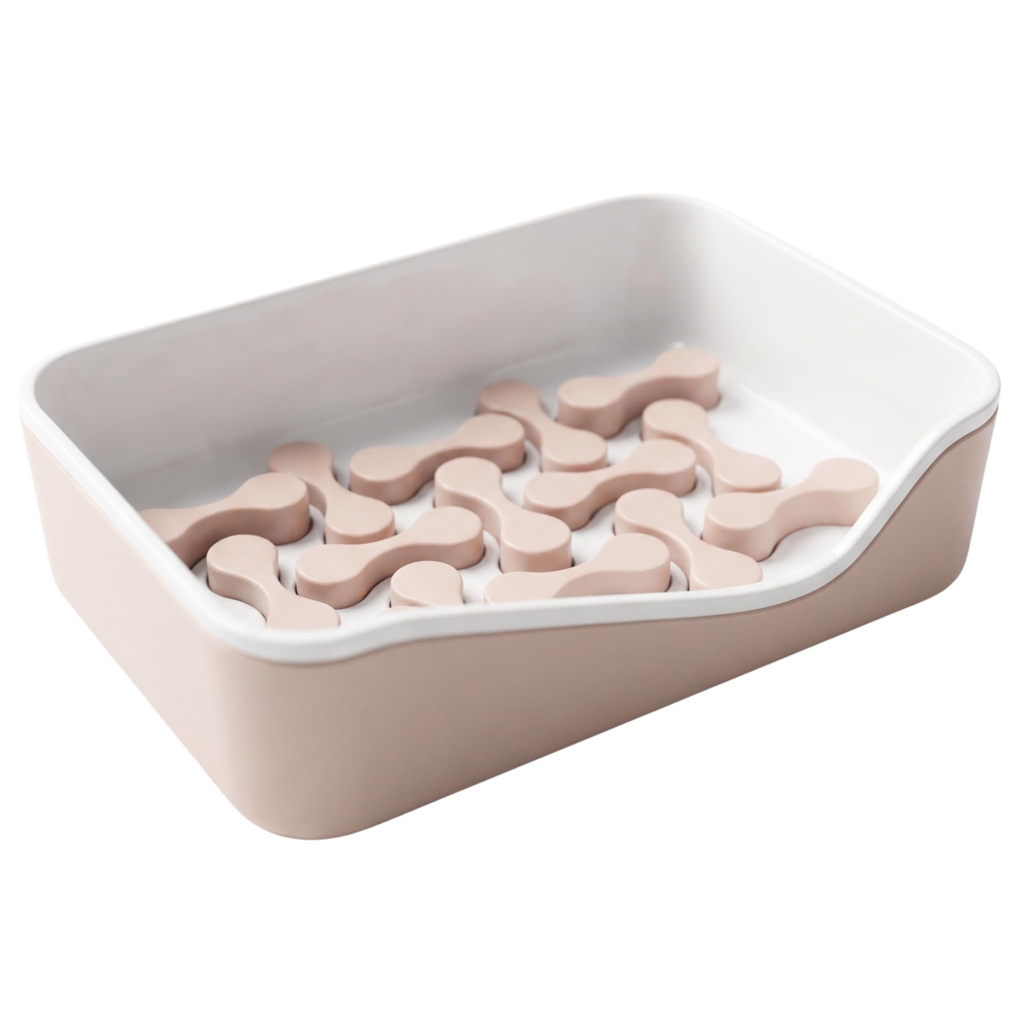 Self-Draining Soap Dish with Removable Tray Pink & White
