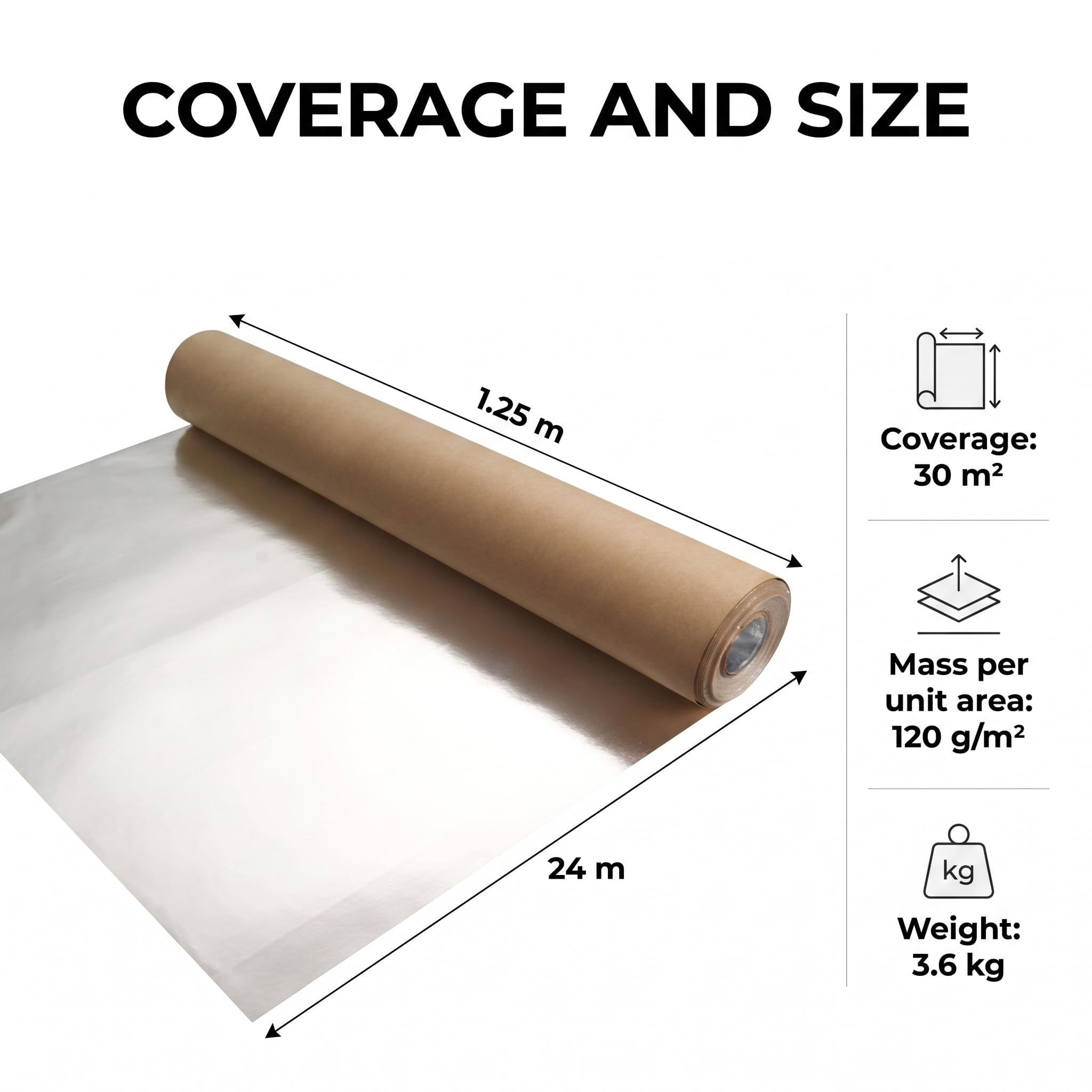Sauna Vapour Barrier Foil 1.25m x 24m with 50mm Tape - Image 7