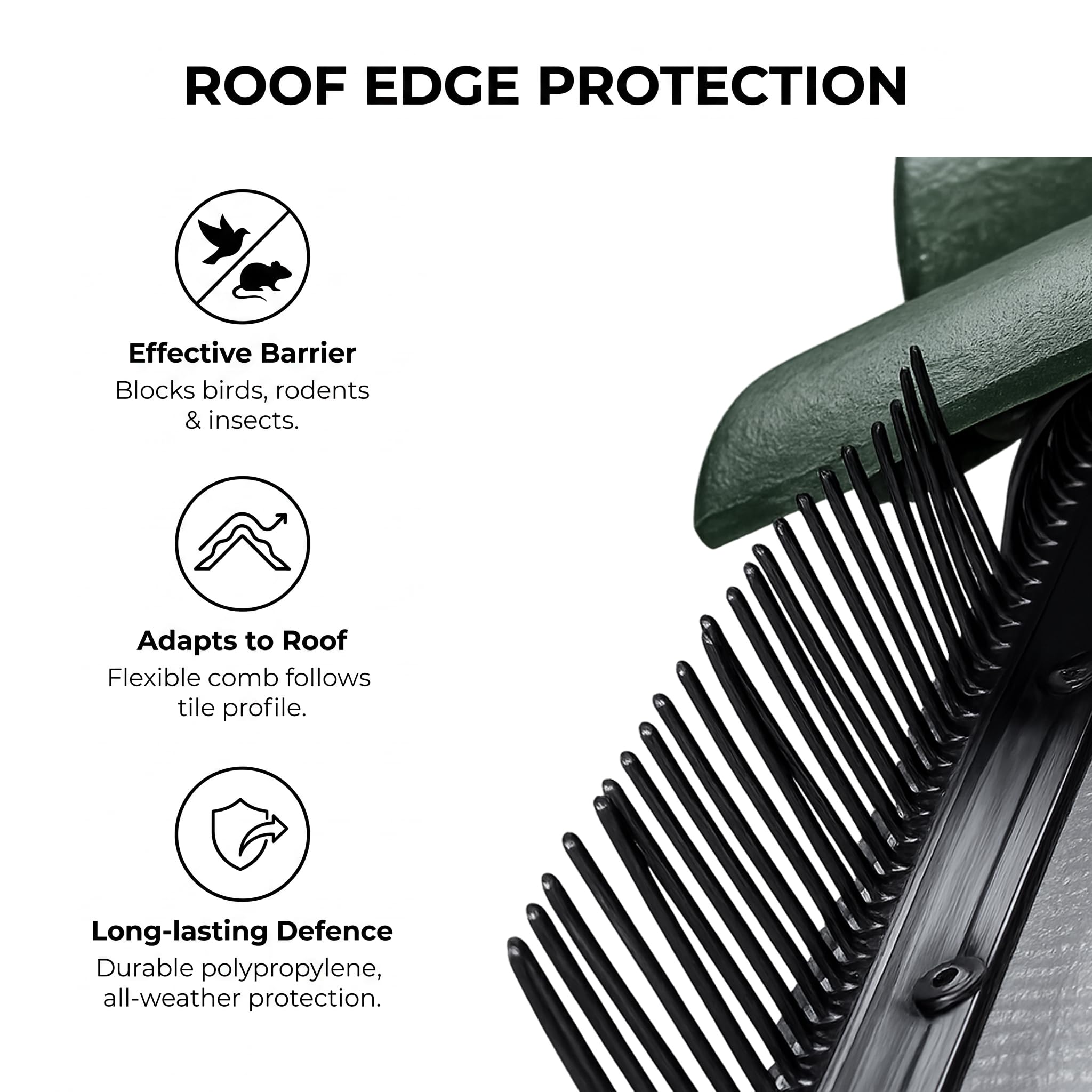 Eaves Comb Bird Barrier 60mm x 1m Brown Pack of 15 - Image 5
