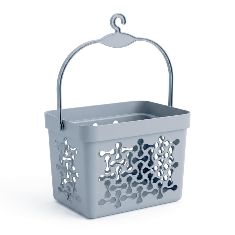 Clothes Peg Basket with Hanging Hook Blue