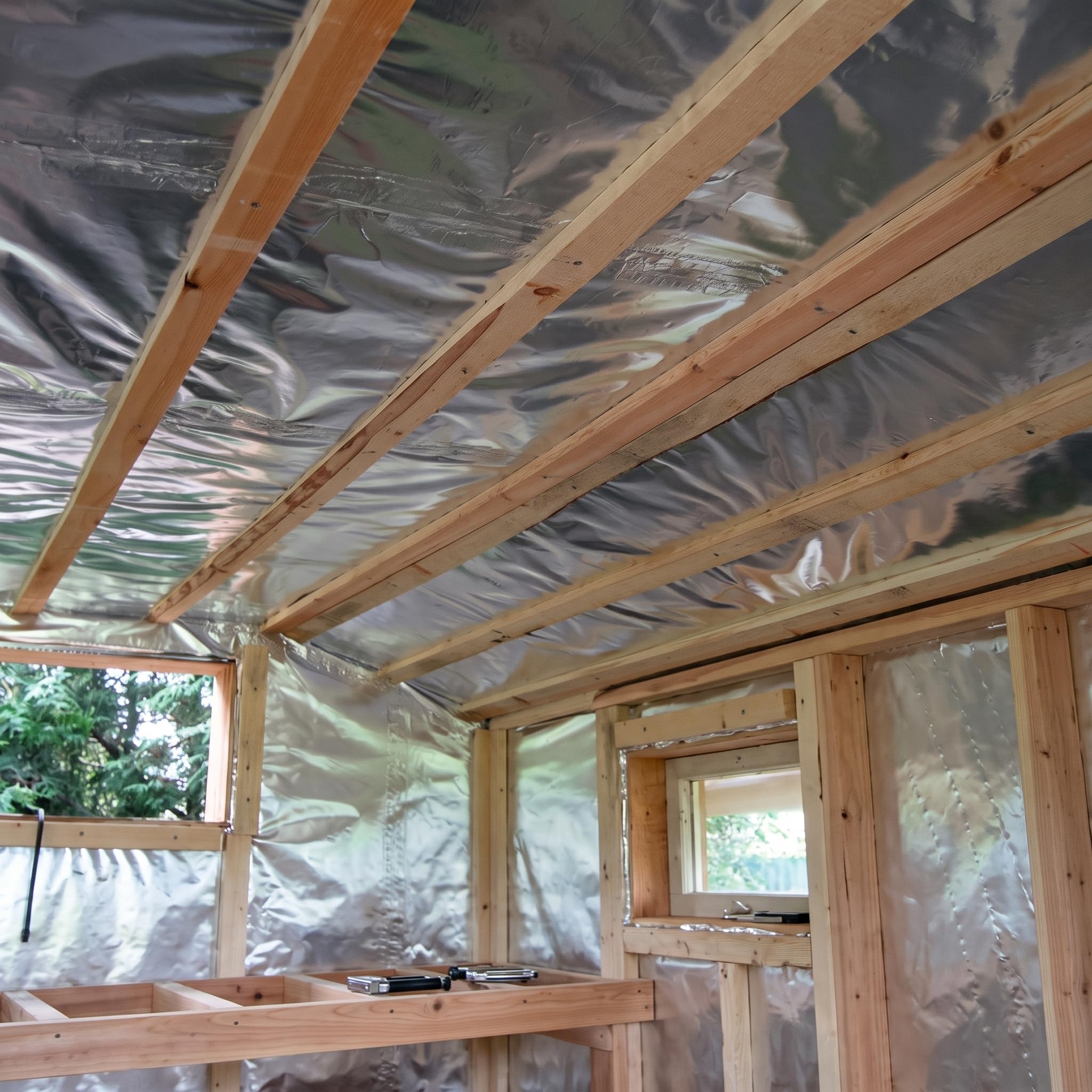 Sauna Vapour Barrier Foil 1.25m x 24m with 50mm Tape - Image 3