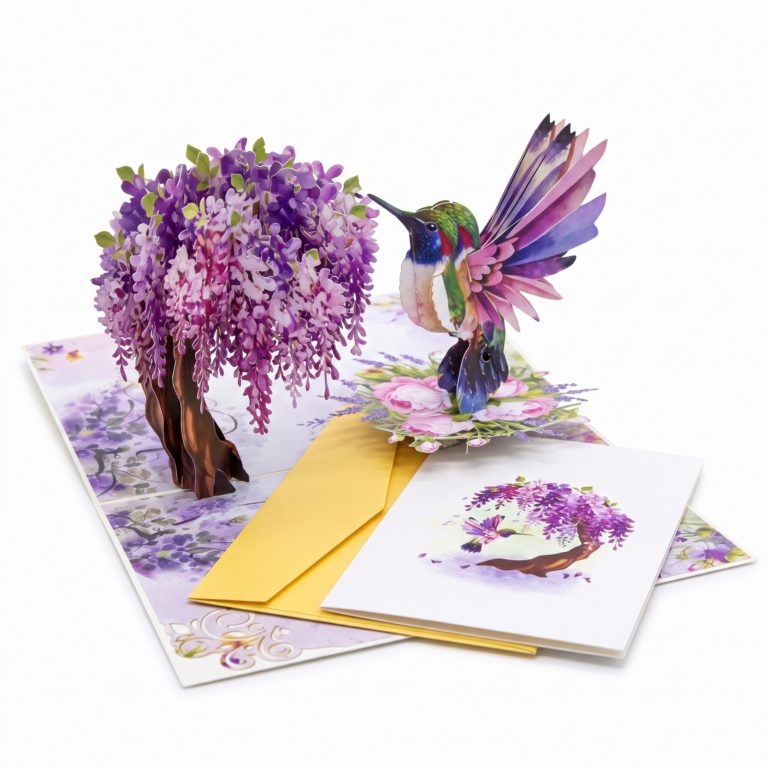 3D Pop-Up Greeting Card Hummingbird 15 x 20 cm