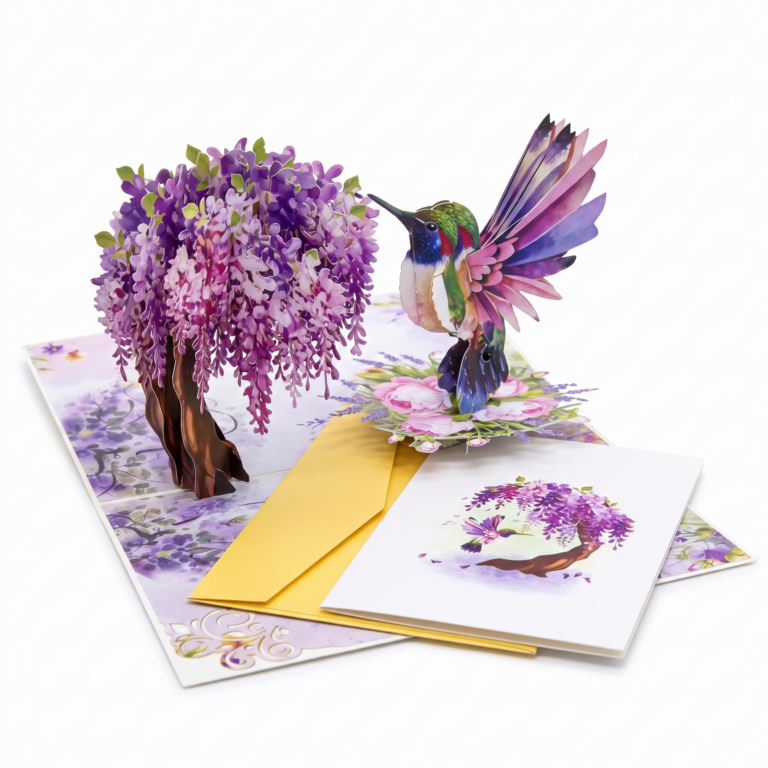 3D Pop-Up Greeting Card Hummingbird 15 x 20 cm