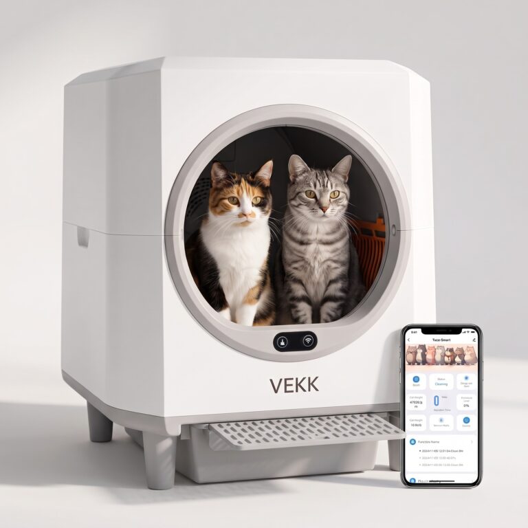 Enclosed Automatic Self-Cleaning Cat Litter Box 80L