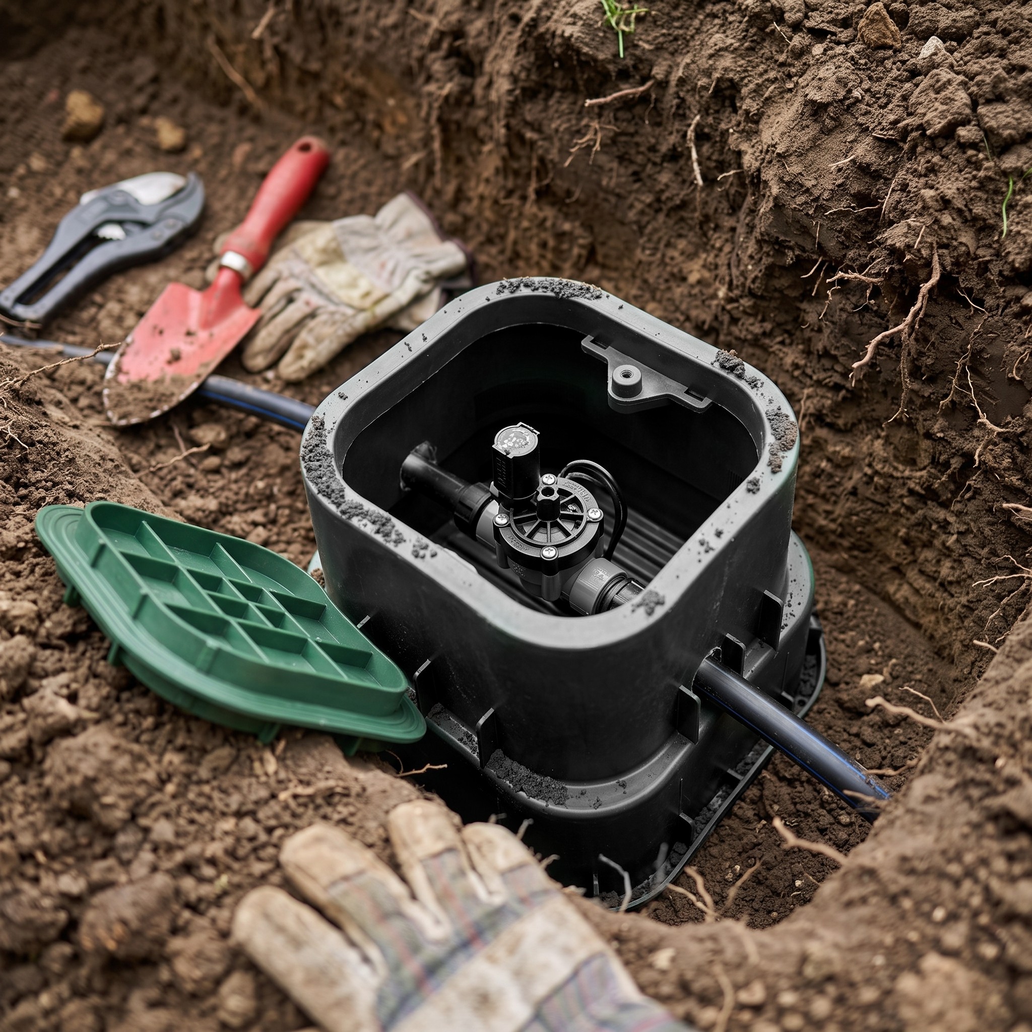 Underground Irrigation Valve Box, Mini, HDPE