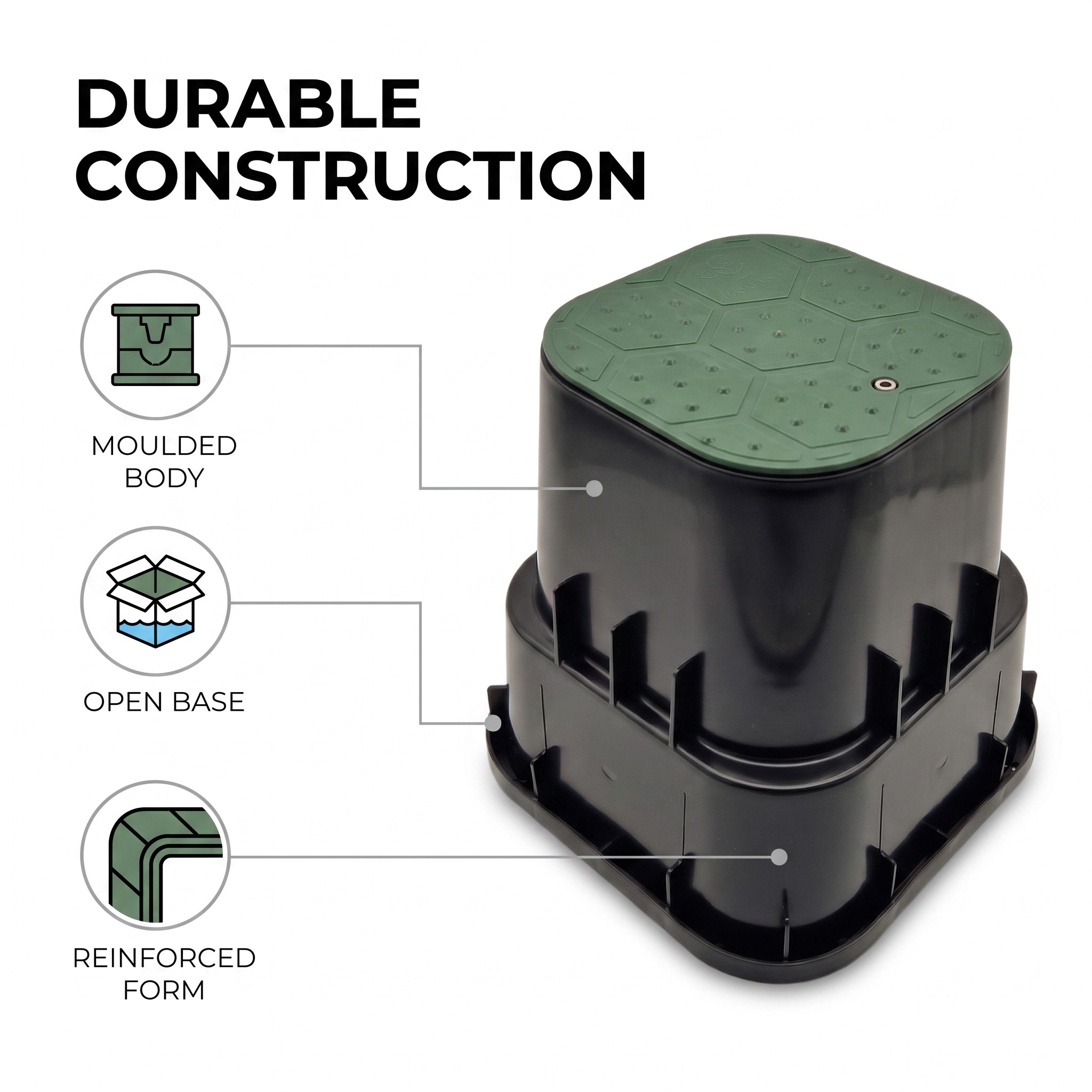 Underground Irrigation Valve Box, Mini, HDPE