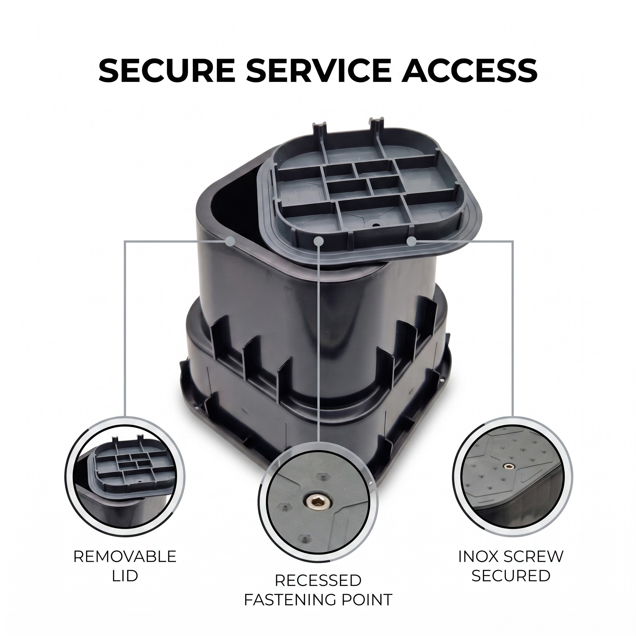 Underground Irrigation Valve Box, Mini, HDPE
