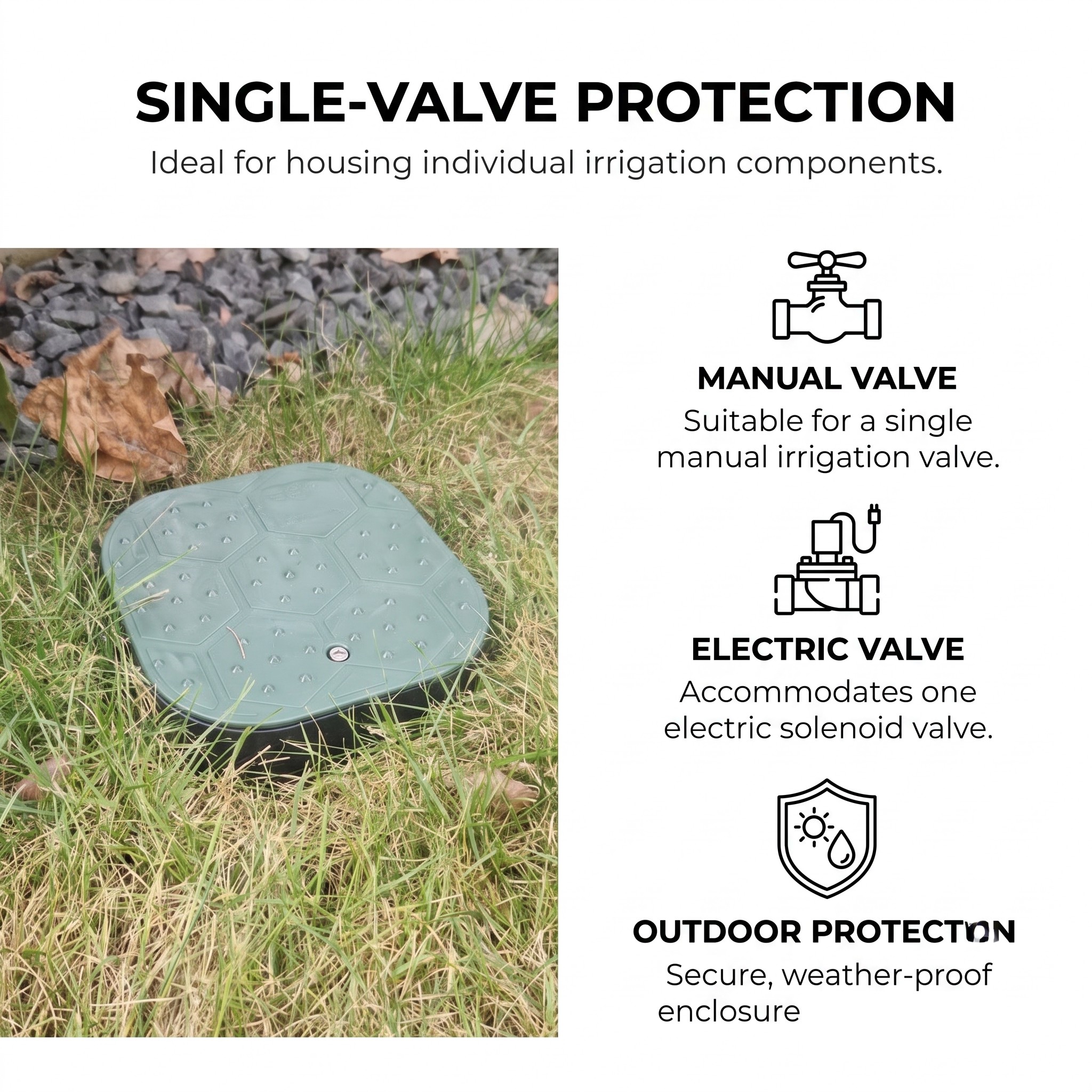 Underground Irrigation Valve Box, Mini, HDPE