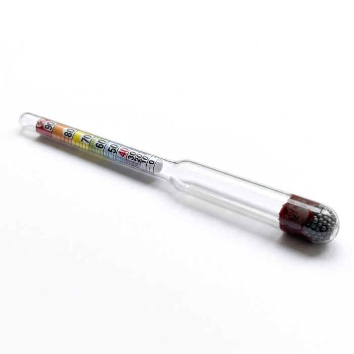 Glass Alcoholmeter 0-96% for Spirits, 14 cm