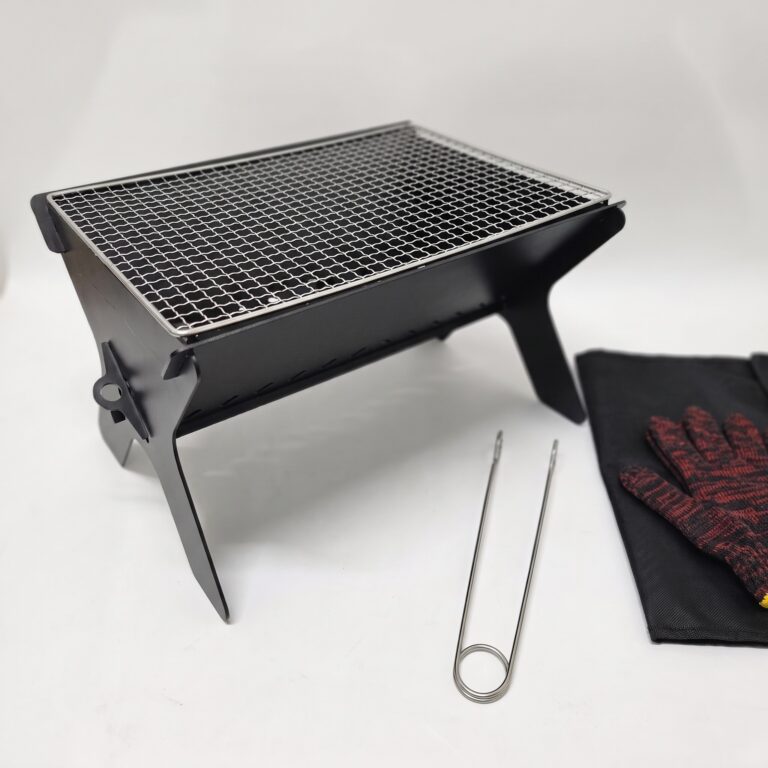 Portable Charcoal BBQ Grill with Carry Bag and Tongs