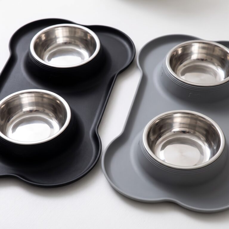 Double Pet Feeding Station with Stainless Steel Bowls