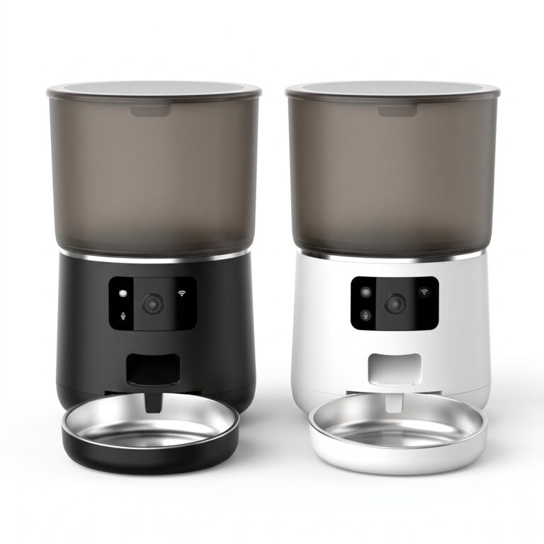 Automatic Pet Feeder 4 L with Timer and Stainless Bowl