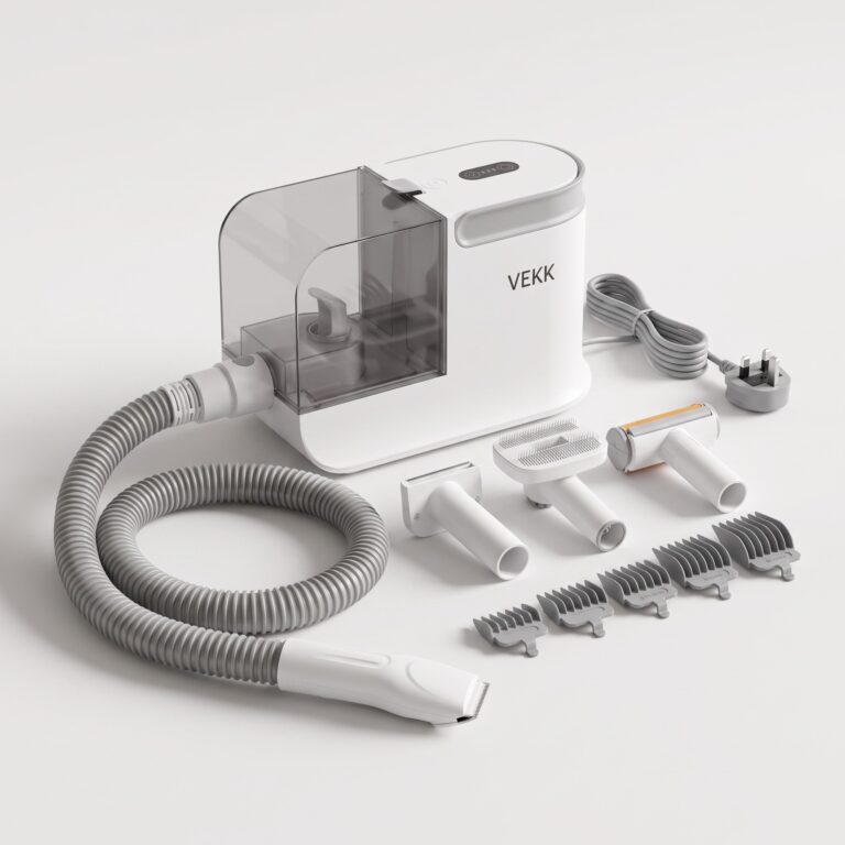 Pet Grooming Vacuum Kit 350W with Clipper and 6 Heads