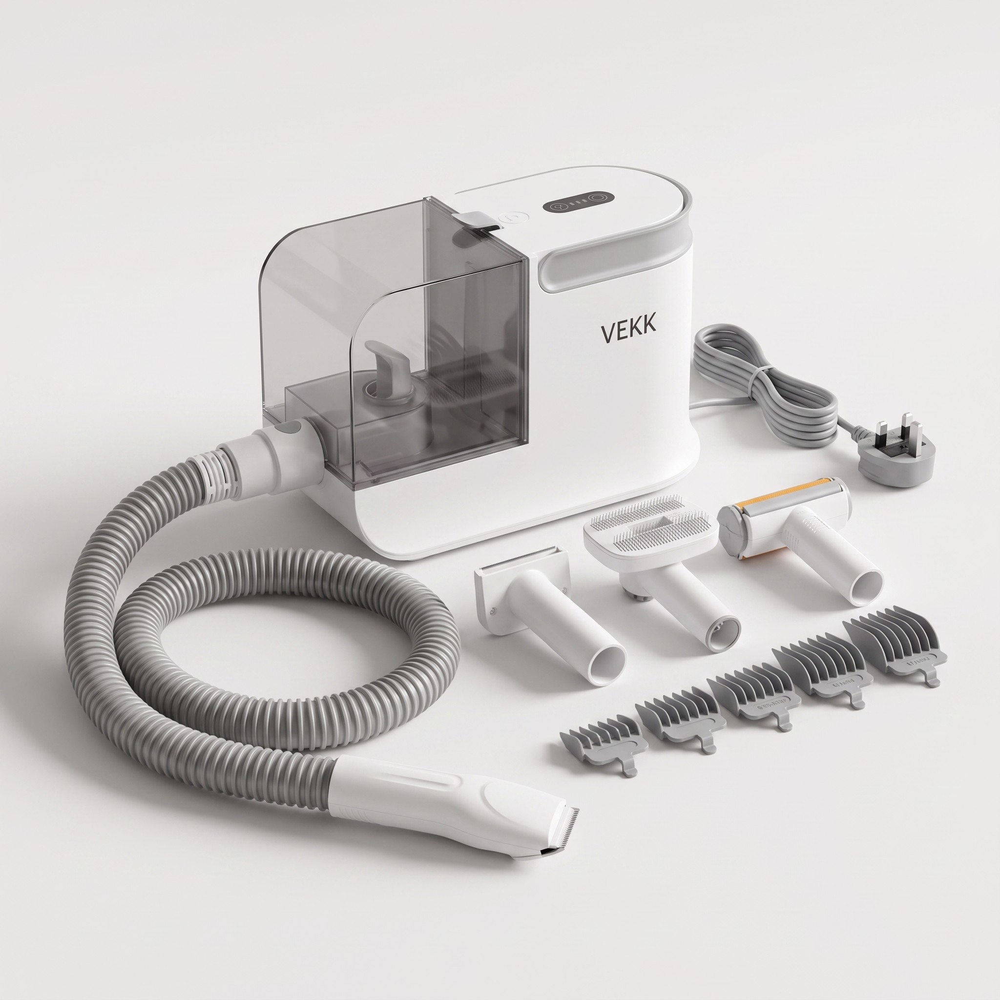 Pet Grooming Vacuum Kit 350W with Clipper and 6 Heads