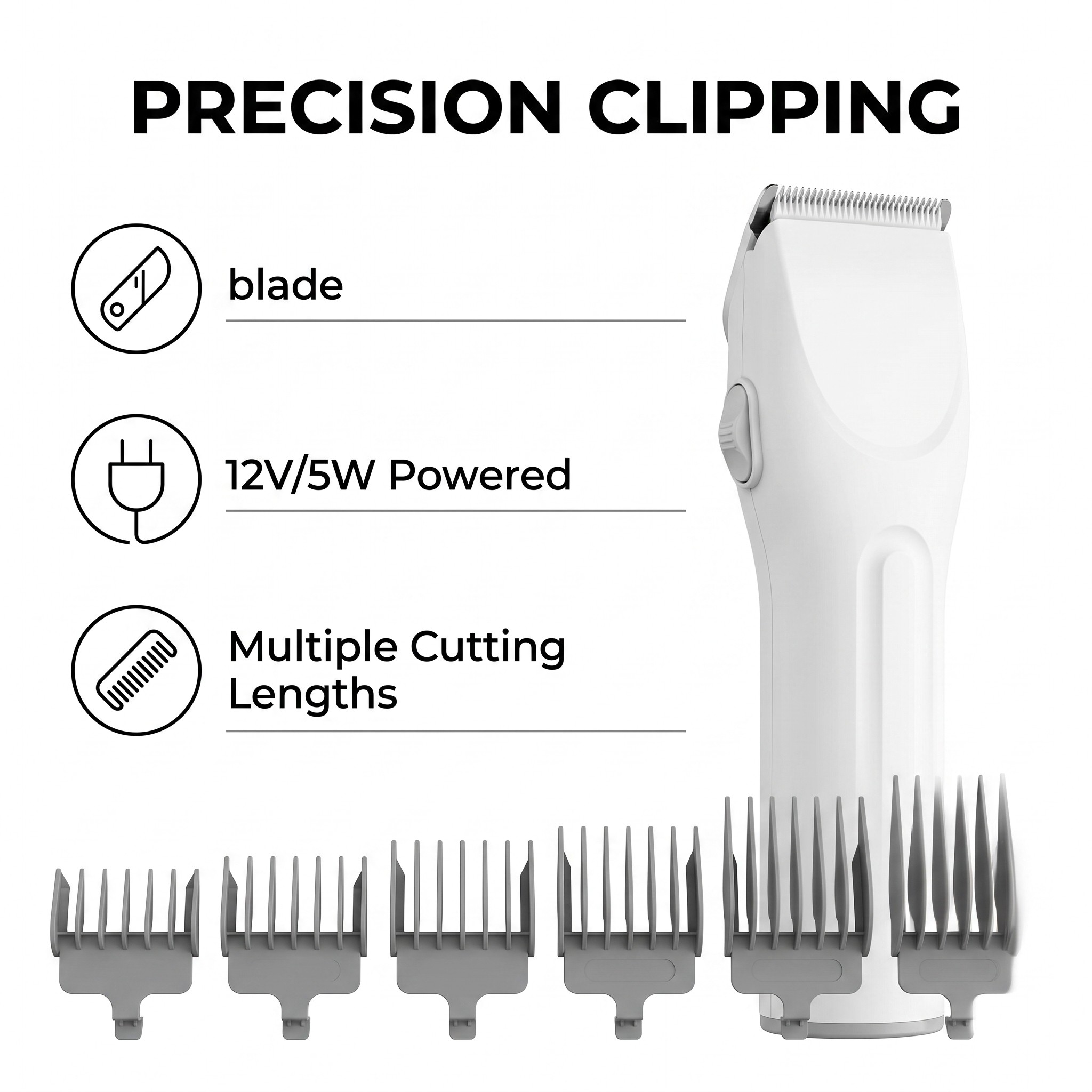 Pet Grooming Vacuum Kit 350W with Clipper and 6 Heads