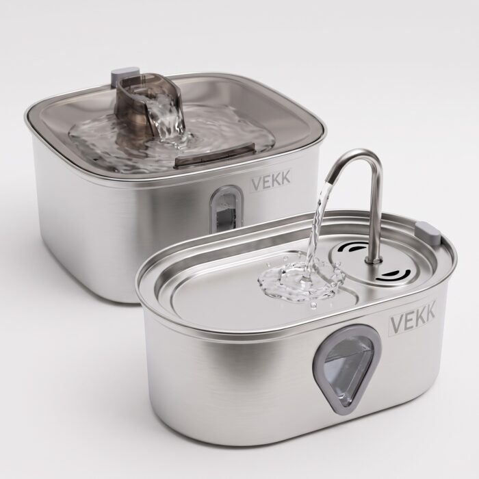 Stainless Steel Pet Water Fountain for Cats and Dogs