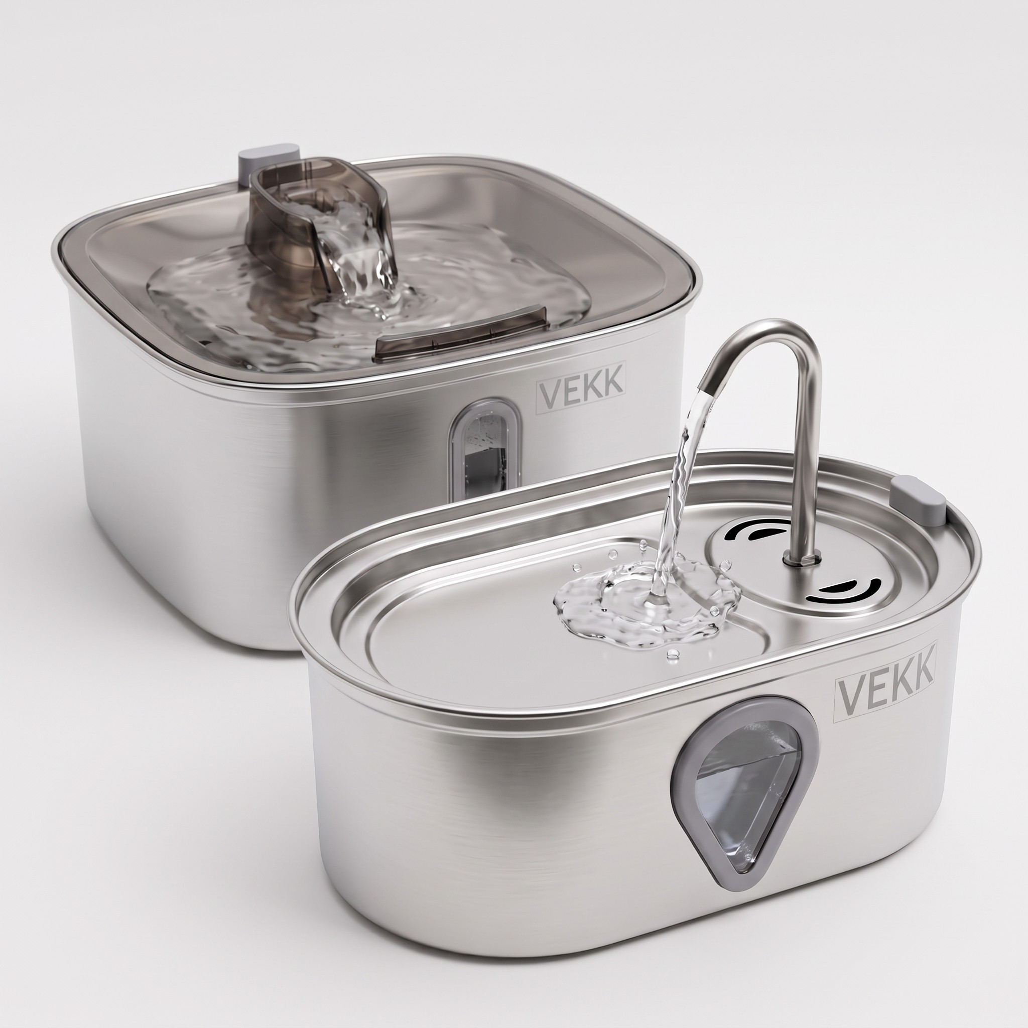 Stainless Steel Pet Water Fountain for Cats and Dogs
